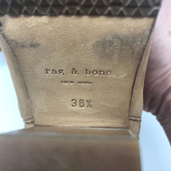 Rag & Bone Booties Womens Size 6 Brown Tan Margot Suede Leather Boots Fall Wear - Picture 10 of 14